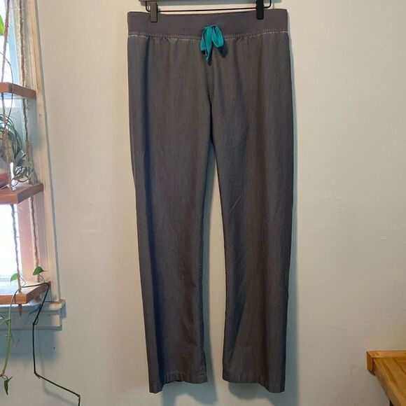 FIGS Gray Technical Collection Drawstring Waist Scrub Pants Size Medium - Picture 1 of 11